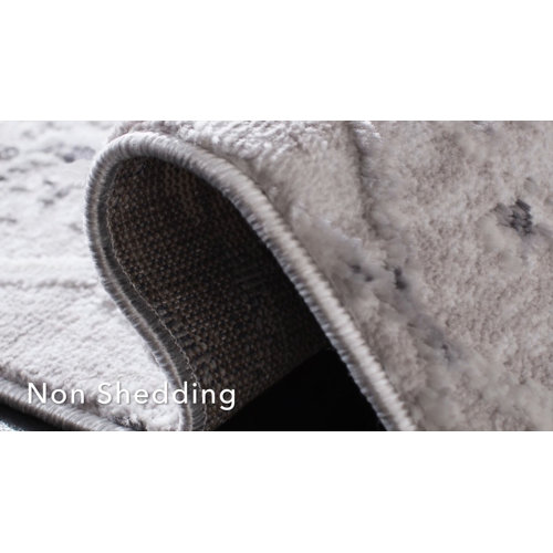 Bungalow Rose Lisson Geometric Gray Area Rug & Reviews Wayfair